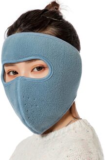 Earcuffs Winter Warm Gezicht Cover Full Face Cover Winddicht Ski Gezicht Die Oor Warmer Ademend Voor Outdoor Earcuffs H-beste licht blauw