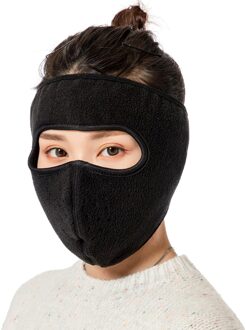 Earcuffs Winter Warm Gezicht Cover Full Face Cover Winddicht Ski Gezicht Die Oor Warmer Ademend Voor Outdoor Earcuffs H-beste zwart