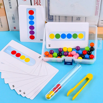 Early education toy clip beads hair ball test tube baby logic concentration children fine motor training teaching aid party game
