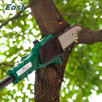 East 18V Li-Ion Cordless Pole Chainsaw 6'Bar and Chain Pruning tools Long reach tool Electric Saw Garden Power Tools ET2901