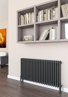 Eastbrook Design radiator horizontaal 2 kolom staal mat antraciet 30x114,8cm 889 watt - Eastbrook Rivassa