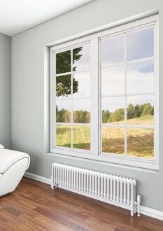 Eastbrook Design radiator horizontaal 2 kolom staal wit 30x114,8cm 889 watt - Eastbrook Rivassa