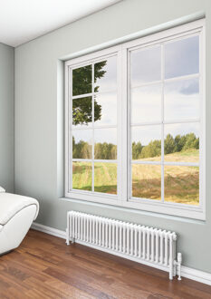 Eastbrook Design radiator horizontaal 3 kolom staal wit 60x60,8cm 818 watt - Eastbrook Rivassa