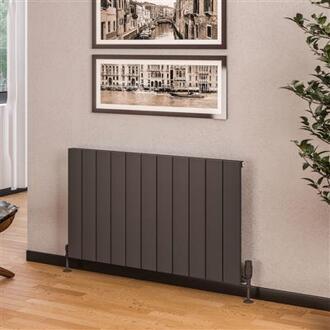Eastbrook Design radiator horizontaal aluminium mat antraciet 60x104cm 1221 watt  - Rosano