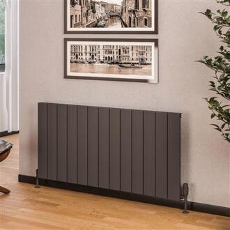 Eastbrook Design radiator horizontaal aluminium mat antraciet 60x123cm 1443 watt - Rosano
