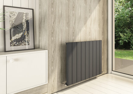 Eastbrook Design radiator horizontaal aluminium mat antraciet 60x66cm 777 watt -  Eastbrook Peretti