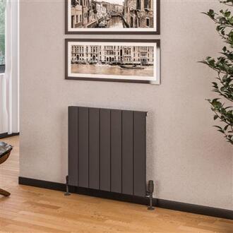 Eastbrook Design radiator horizontaal aluminium mat antraciet 60x66cm 777 watt - Rosano