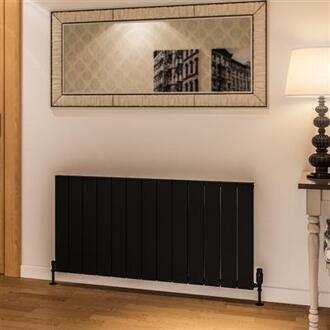 Eastbrook Design radiator horizontaal aluminium mat zwart 60x123cm 1443 watt - Rosano