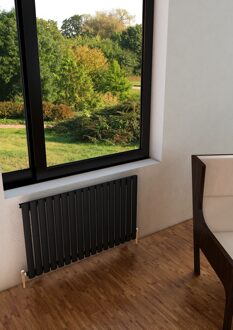 Eastbrook Design radiator horizontaal staal mat zwart 60x117,9cm 1082 watt - Eastbrook Tunstall