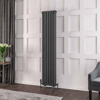 Eastbrook Design radiator verticaal 3 kolom staal mat antraciet 180x38,3cm 1245 watt - Eastbrook Rivassa