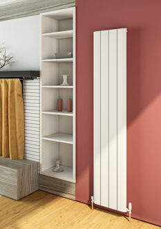 Eastbrook Design radiator verticaal aluminium mat wit 180x28cm 948 watt -  Eastbrook Peretti