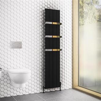 Eastbrook Design radiator verticaal aluminium mat zwart 180x37.5cm 1264 watt  - Rosano