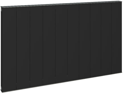 Eastbrook Design Radiator Vesima horizontaal 600x603 Aluminium Mat Zwart - Eastbrook