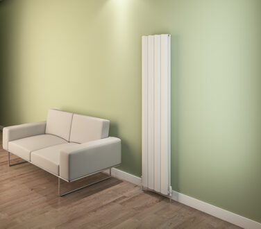 Eastbrook Guardia Design radiator verticaal aluminium mat wit 180x47cm 2280 watt