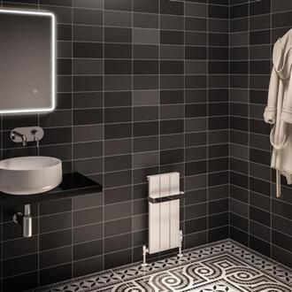 Eastbrook Rosano wit vertikaal aluminium radiator