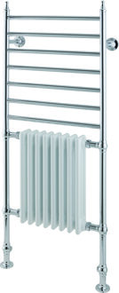 Eastbrook Thames radiator klassiek met handdoekhanger 1444 x 630 chroom