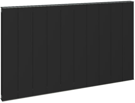 Eastbrook Vesima horizontale aluminium verwarming 60x100,3cm Mat Zwart 1320 watt