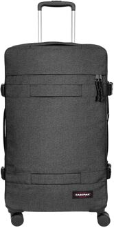 Eastpak Transit'R 4 L+ black denim zachte koffer Zwart - H 75 x B 41 x D 28 cm