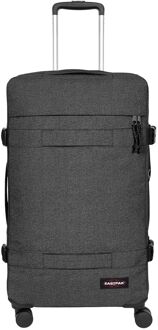 Eastpak Transit'R 4 M+ black denim zachte koffer Zwart - H 70 x B 39 x D 28 cm