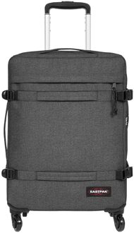 Eastpak Transit'R 4 S black denim Handbagage koffer Trolley Zwart - H 54 x B 35 x D 23