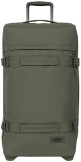 Eastpak Transit'R L monotone khaki zachte kofferreistas met wielen Groen - H 79 x B 40 x D 33 cm