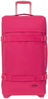 Eastpak Transit'R L monotone pink zachte kofferreistas met wielen Roze - H 79 x B 40 x D 33 cm