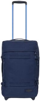 Eastpak Transit'R S monotone navy zachte kofferreistas met wielen handbagage Blauw - H 51 x B 32.5 x D 23 cm