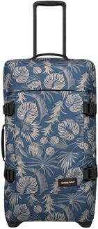Eastpak Tranverz M brize blue beige zachte kofferreistas met wielen Multicolor - H 67 x B 35.5 x D 30 cm