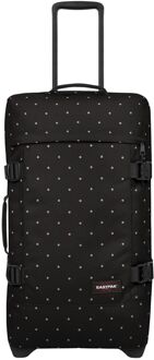Eastpak Tranverz M dots black silver zachte kofferreistas met wielen Zwart - H 67 x B 35.5 x D 30 cm