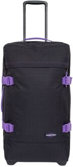 Eastpak Tranverz M kontrast vineyard zachte kofferreistas met wielen Zwart - H 67 x B 35.5 x D 30 cm