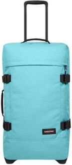 Eastpak Tranverz M waterfall blue zachte kofferreistas met wielen Blauw - H 67 x B 35.5 x D 30 cm