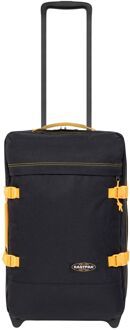 Eastpak Tranverz S kontrast mango zachte kofferreistas met wielen handbagage Zwart - H 51 x B 32.5 x D 24 cm