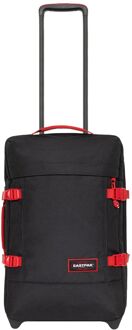 Eastpak Tranverz S kontrast scarlet zachte kofferreistas met wielen handbagage Zwart - H 51 x B 32.5 x D 24 cm