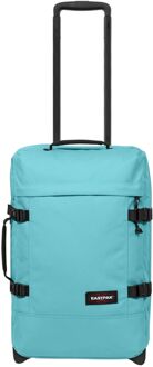 Eastpak Tranverz S waterfall blue zachte kofferreistas met wielen handbagage Blauw - H 51 x B 32.5 x D 24 cm
