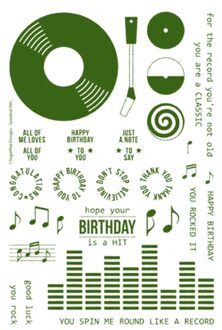 Eastshape Muziek Stempels en Matrijzen Stansmessen Voor Scrapbooking Metalen Vinyl Record Stitch Stencil Sterven Cut Verjaardag Craft Voor stamps