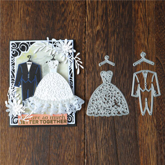 Eastshape Trouwjurk En Pak Metalen Stansmessen Diy Geëtst Sterft Ambachtelijke Papier Card Making Scrapbooking Embossing Sterft Cut