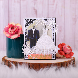 Eastshape Trouwjurk En Pak Metalen Stansmessen Diy Geëtst Sterft Ambachtelijke Papier Card Making Scrapbooking Embossing