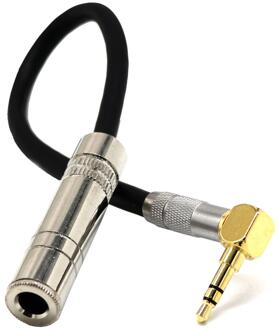 Eastvita 3.5 Mannelijke Plug Jack Stereo Naar 6.35 Vrouwelijke Stereo Extension Kabel Schuine Audio Lijn Kabel R35