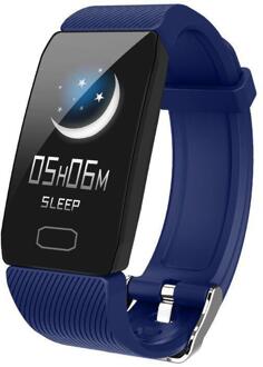 Eastvita Smart Band Bloeddruk Q1 Hartslagmeter Fitness Tracker Horloge Fitness Armband Waterdicht Weather Display Vrouwen blauw
