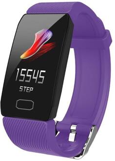 Eastvita Smart Band Bloeddruk Q1 Hartslagmeter Fitness Tracker Horloge Fitness Armband Waterdicht Weather Display Vrouwen paars
