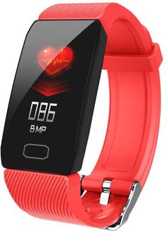 Eastvita Smart Band Bloeddruk Q1 Hartslagmeter Fitness Tracker Horloge Fitness Armband Waterdicht Weather Display Vrouwen rood