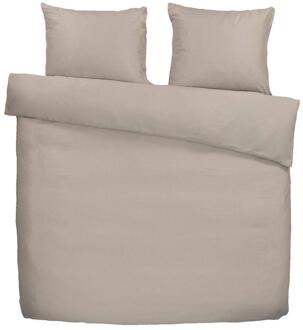 Easy 25% korting - Leen Bakker - Easy Dekbedovertrek Ghana - Zand - 200x200/220 Cm - Polyester - Beige