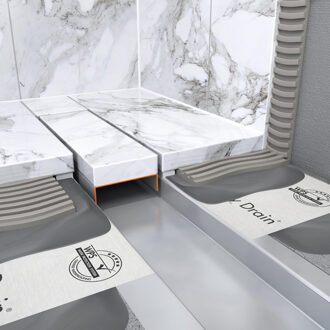 Easy Drain Compact 30 Modulo Stone Douchegoot met waterslot 30 90cm RVS