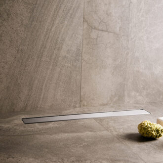 Easy Drain Compact 30 zero douchegoot enkele plaat met zijuitloop 6x50cm RVS edcomz500-30 Zilver