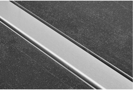 Easy Drain Compact 30 zero douchegoot enkele plaat met zijuitloop 6x60cm RVS