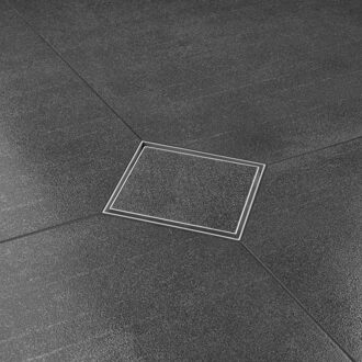 Easy Drain Douchegoot Easy Drain Aqua Quattro Plus 20x20cm rooster Tegel MSI-6 Geborsteld RVS