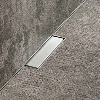 Easy Drain Douchegoot Easy Drain M-Line 90 cm complete set, waterslot 30 mm Geborsteld RVS