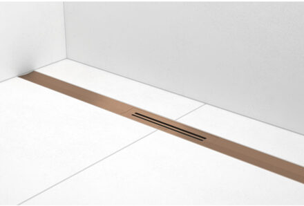 Easy Drain Douchegoot Easy Drain R-Line Clean 80cm Brushed Red Gold Geborsteld Rood Goud