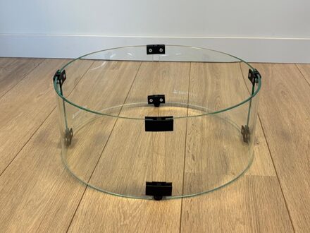 Easy fires glazen ombouw rond zwart