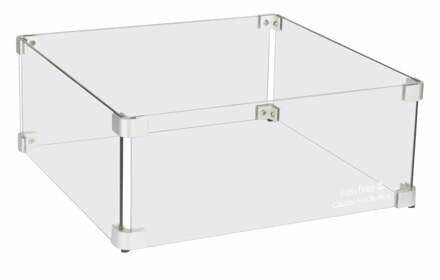 Easy fires glazen ombouw vierkant